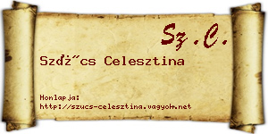 Szűcs Celesztina névjegykártya